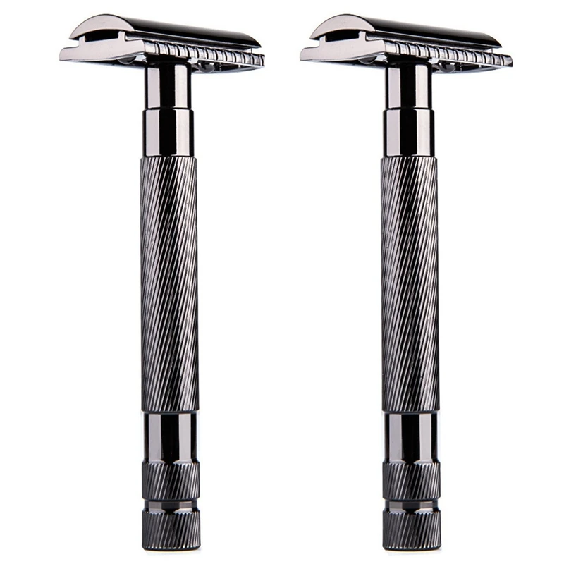 

2X Safety Double Edge Razor For Men Barber Straight Razor Holder Men's Shaving Face Razor Blades Shaving Machine