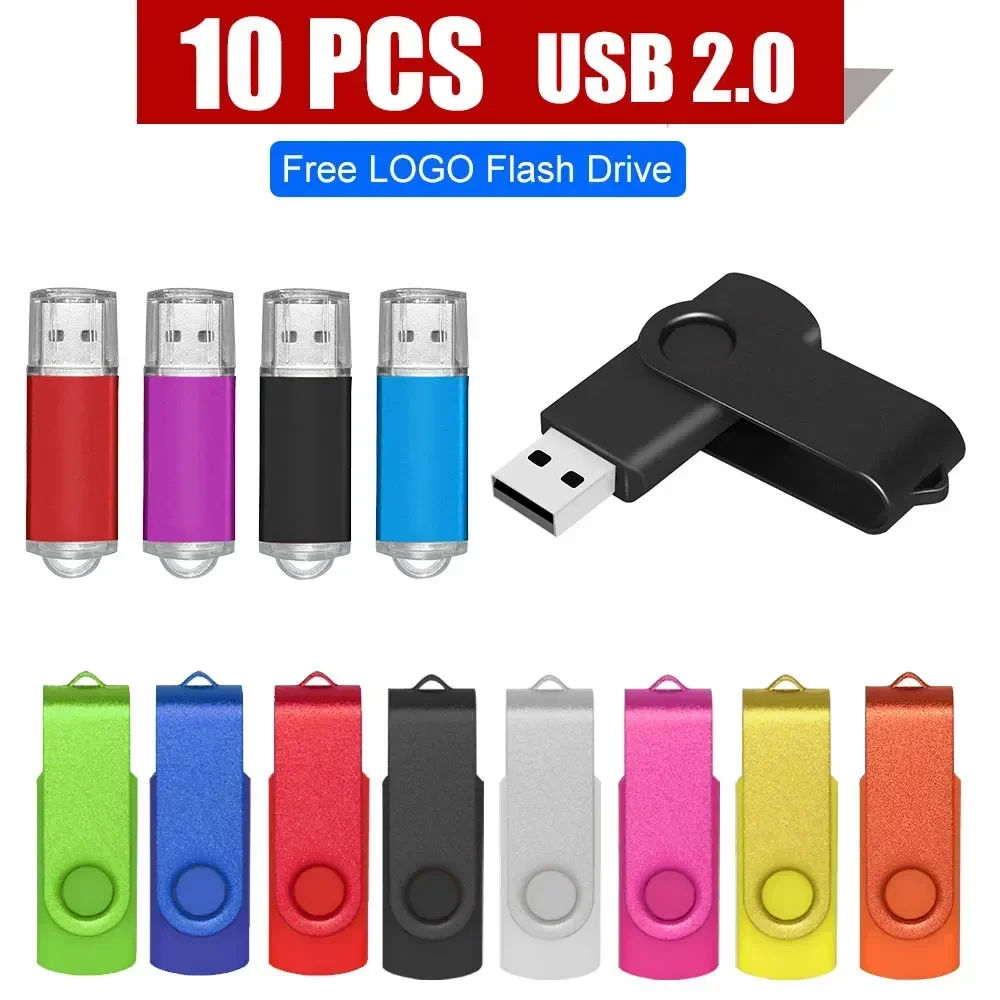 

10 шт./партия, USB 2,0 флеш-накопитель, 8 ГБ, 16 ГБ, 32 ГБ, 64 ГБ