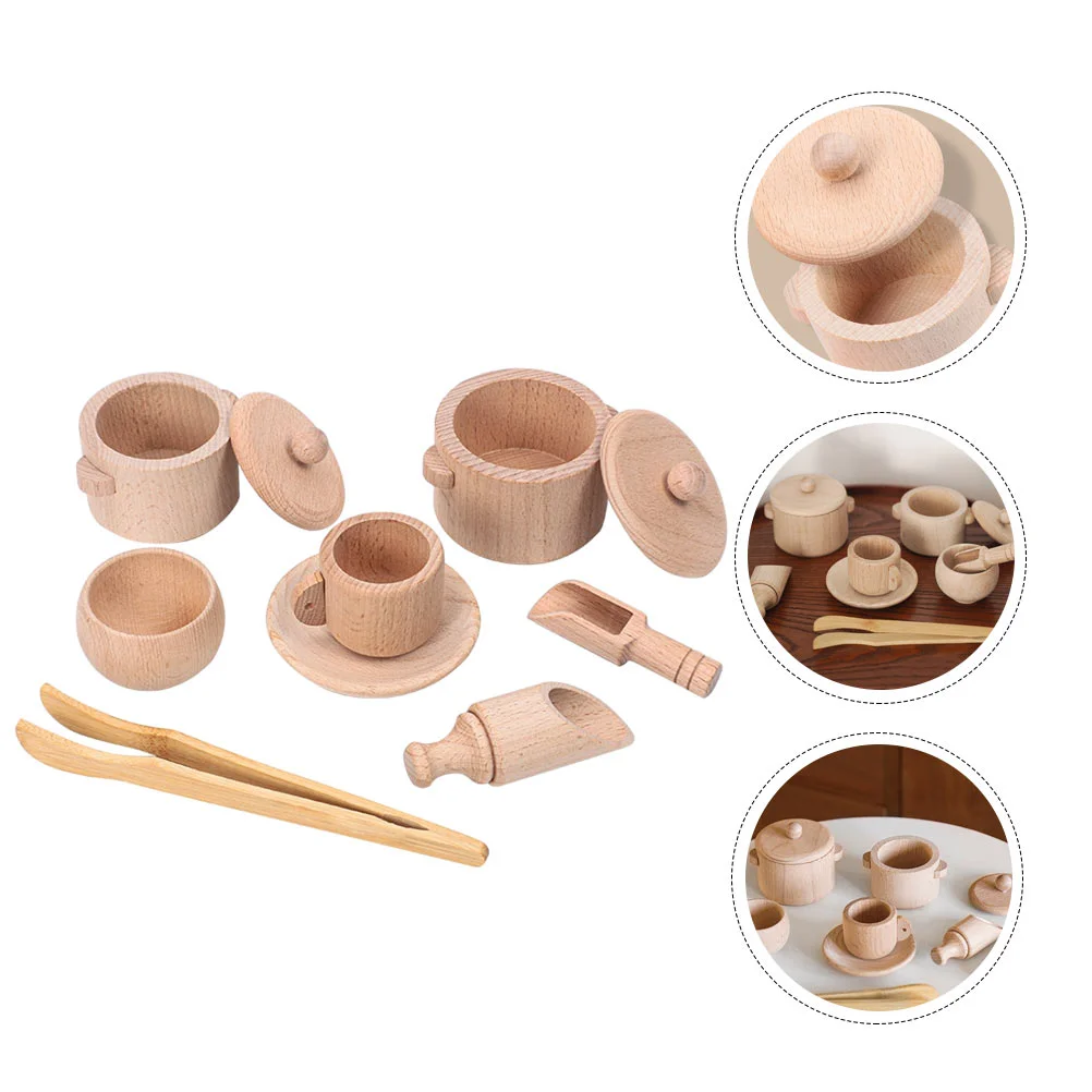 

1 Set Miniature Tea Ware Tea Cup Tea Pot Tea Tray Set Mini House Tea Ware
