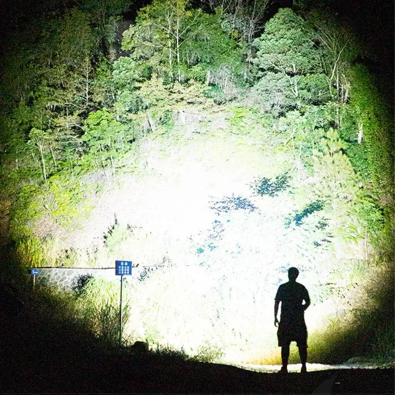 

Outdoor LED Flashlight Torch USB Rechargeable Bright Home Portable Lighting Bright Camping Lantern Tent Fishing Lamp Torch