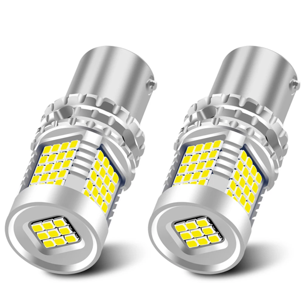 

2 шт., Автомобильные светодиодные лампы 89smd Canbus 2016 BA15S P21W BAU15S PY21W 1156 P21/5W 12 В