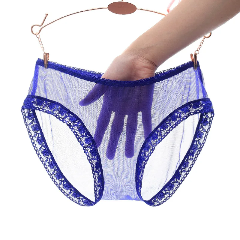 

Full Transparent Women's Panties Sexy Lady Perspective Panty Breathable Quick Dry Mesh Lace Panties Underwear Brief Female