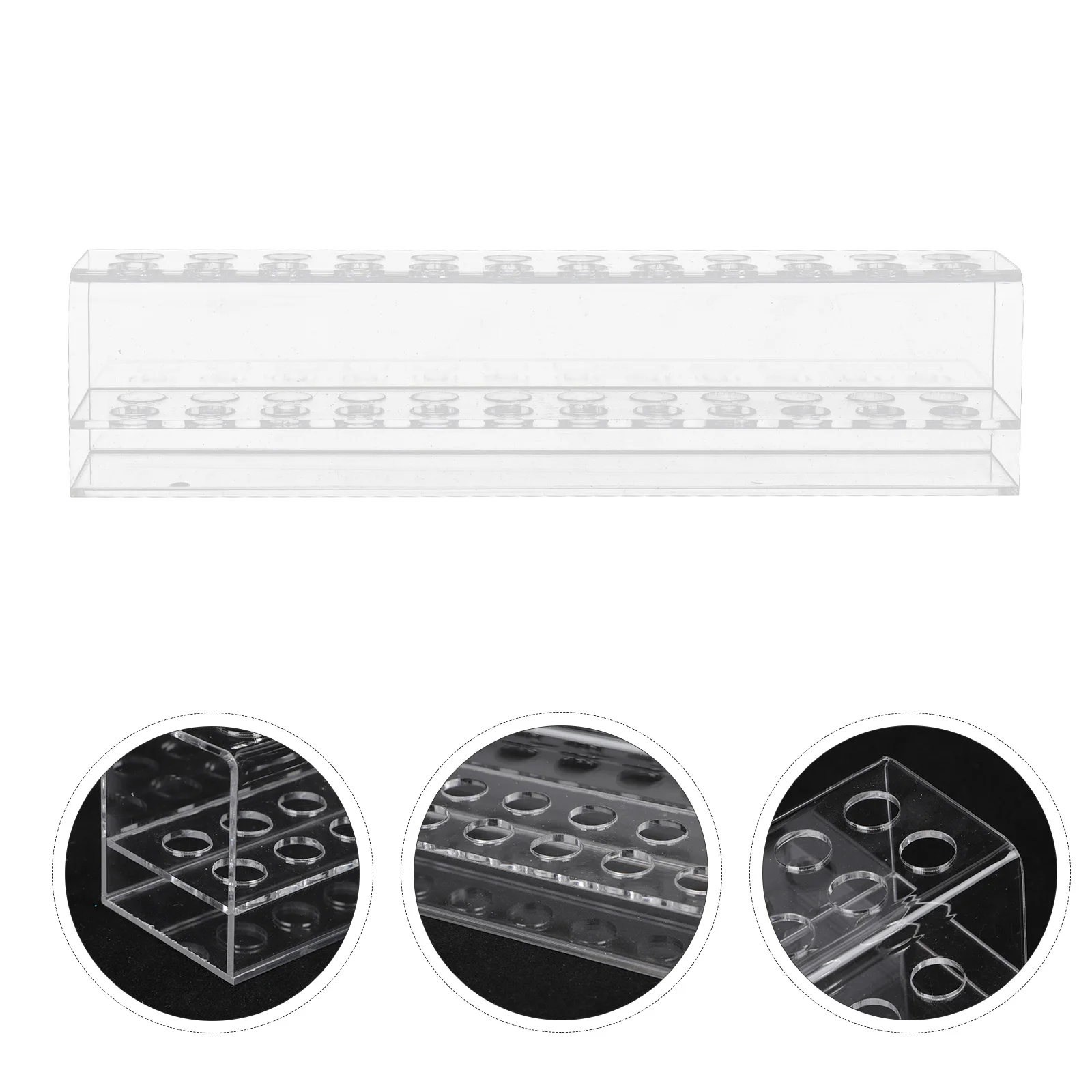 

Penholder Desk Foldable Plastic Paintbrush Holders Multi-holes Pencils Pens Storage Rack Pen Crayon Storage Shelf Office