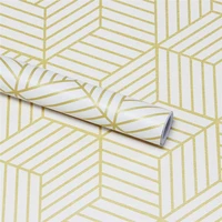 stripes of golden hexagon wallpaper self adhesive silver contact paper wall decoration striped modern vinyl geometric sticker
