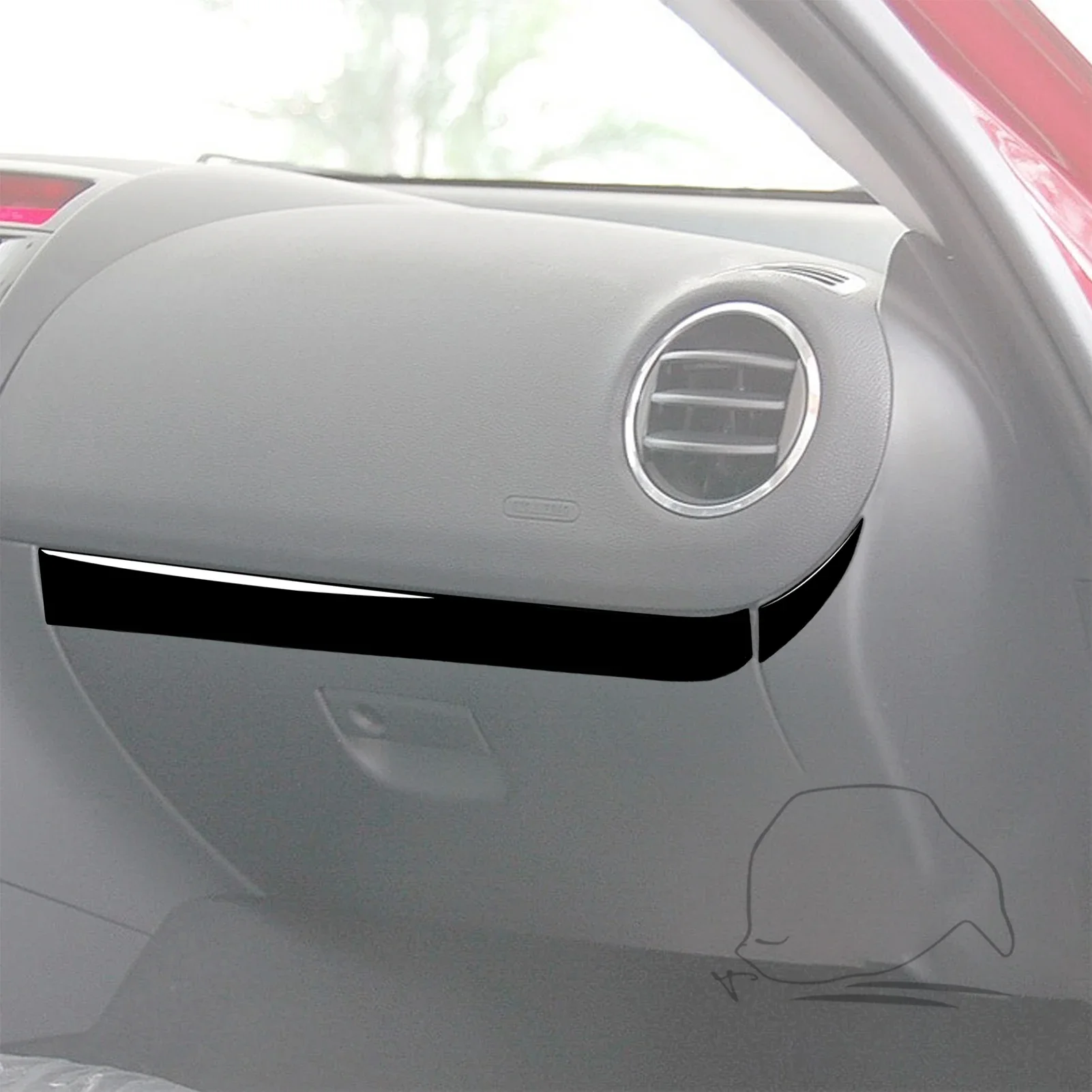 Для Mazda RX8 2004 2005 2006 2007 2008 аксессуары для салона автомобиля черная пластиковая