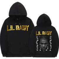 rapper lil baby graphic print hoodie male casual cotton hoodies men women hip hop oversized sweatshirts mens vintage streetwear