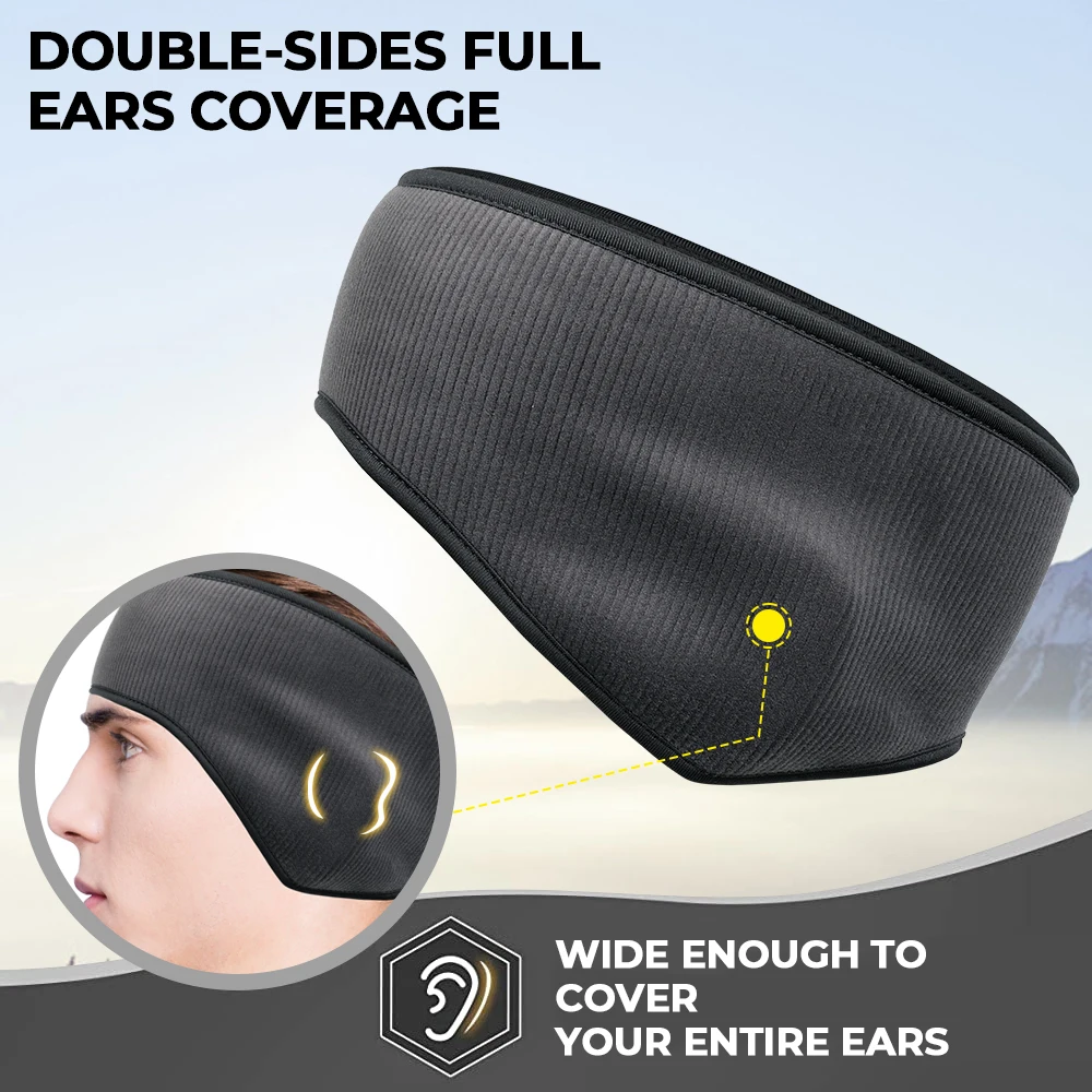 Зимняя Теплая повязка на голову лыжные наушники Флисовая Повязка На уши