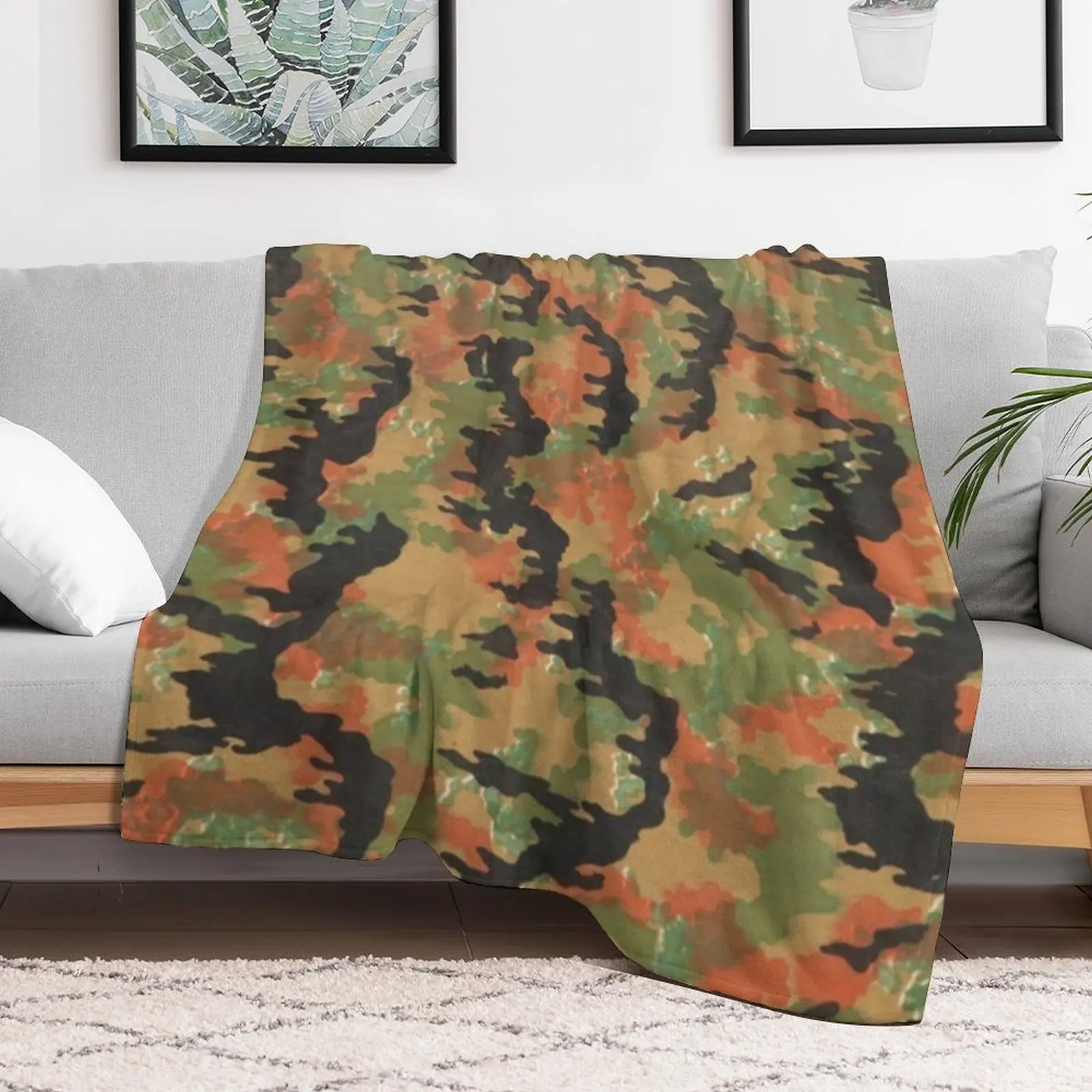 Одеяло Waffen SS Leibermuster с камуфляжным рисунком 1945 года одеяло самое мягкое в клетку