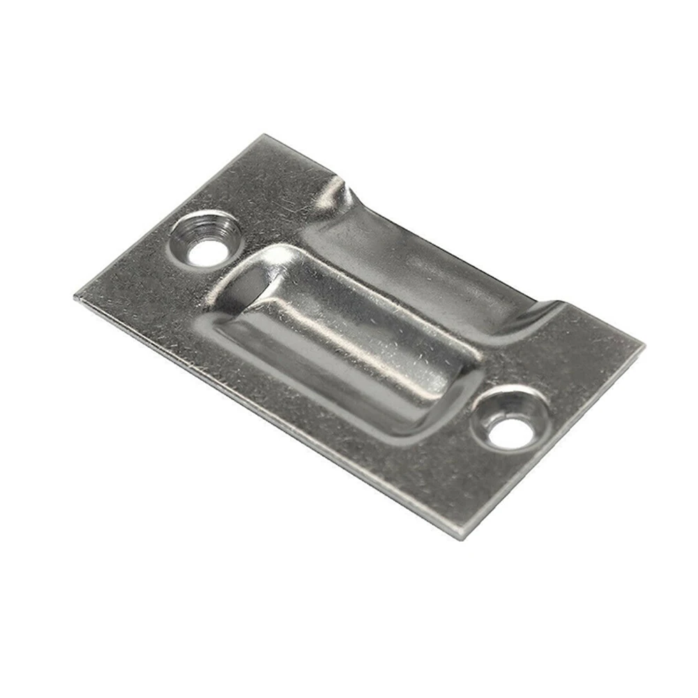 

1Pc Stainless Stee Cabinet Door Latches W/ 4 Screws 90*19mm Home Furniture Hardware Wooden Door Stops Prevent Wall Marks