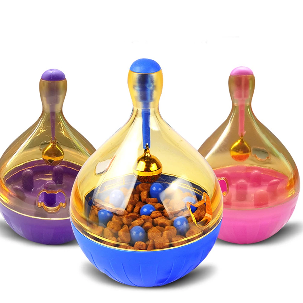 

Interactive Cat Food Feeders Ball Pet Toys Tumbler Toy Smarter Cat Dogs Playing Toys Treat Ball Shaking for Dogs Increases