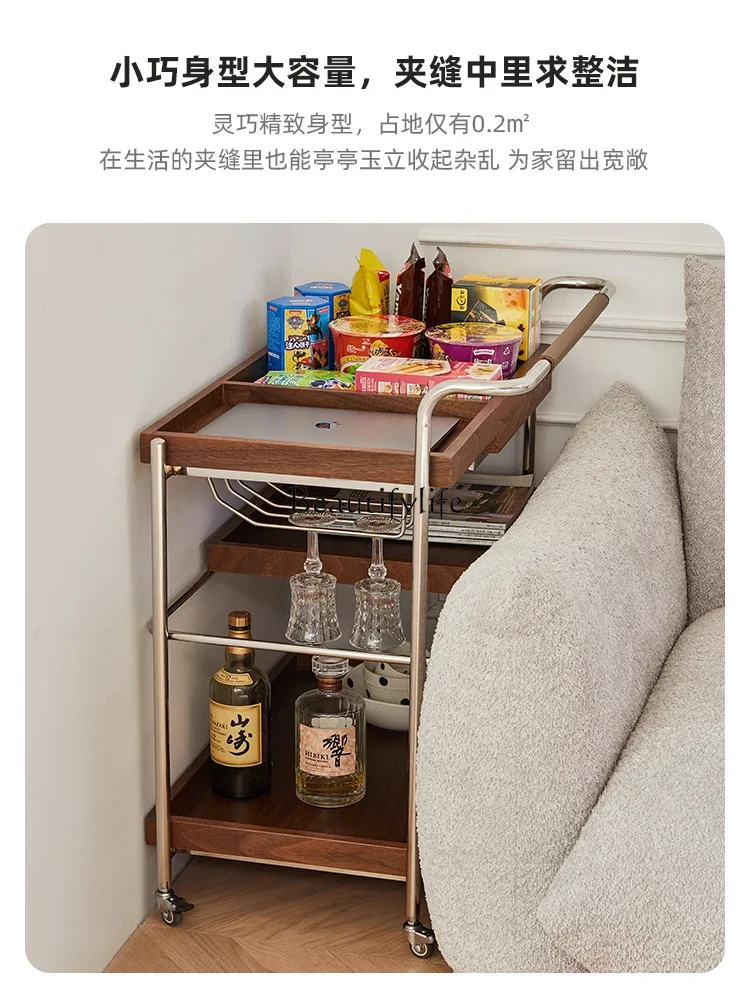 Мобильный чайный столик для гостиной светильник из нержавеющей стали роскошный