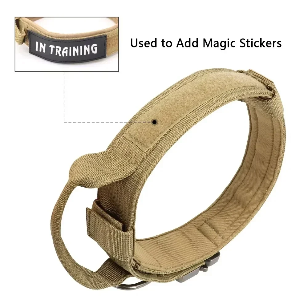 

Accessories Pet Military Walking Training Adjustable Tactical Medium Duarable German Dog For Police Nylon Large Collar Shepard