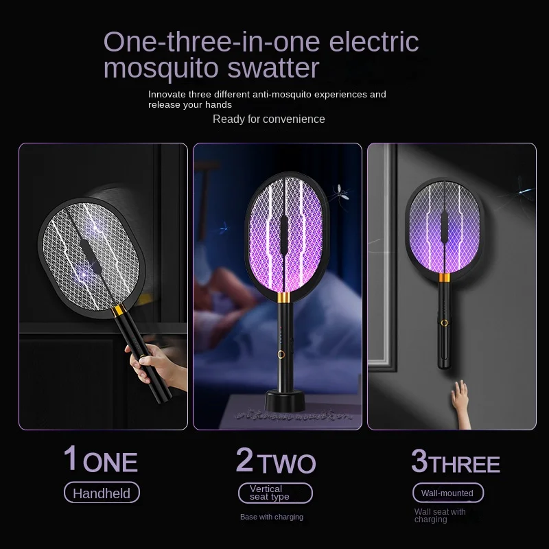 New USB electric mosquito swatter household three-in-one automatic mosquito trap powerful mosquito killer
