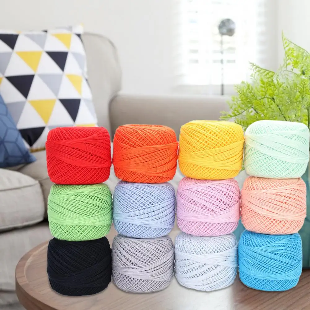 12 шт./пакет вязальная нить группа ярких цветных хлопковых ниток вязальных ручной