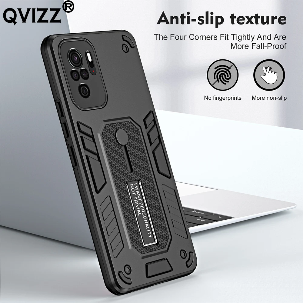 

Luxury Invisible Bracket Case for Xiaomi Redmi Note 10 Pro Max Note10S Finger Ring Buckle Holder Phone Cover RedmiNote10ProMax