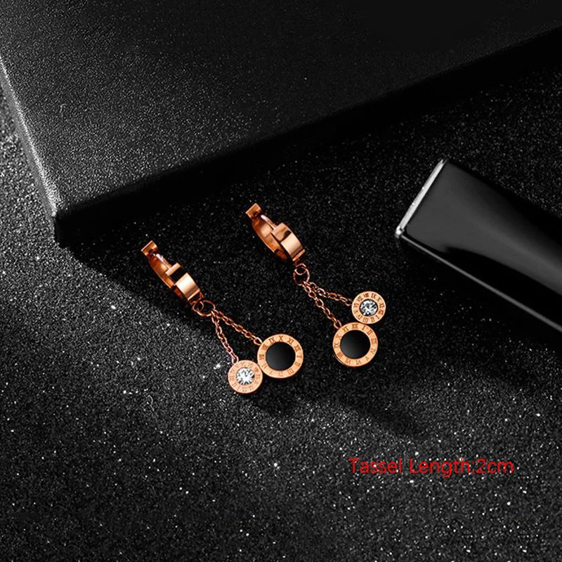 Модные серьги-подвески с римскими цифрами и кисточками для женщин 2024 новые