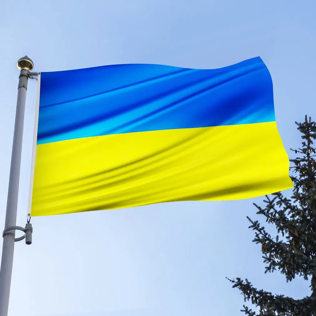 

60*90cm Flag Ukraine National Flag Banner Office Activity Parade Festival Home Decoration Ukraine Country Flag