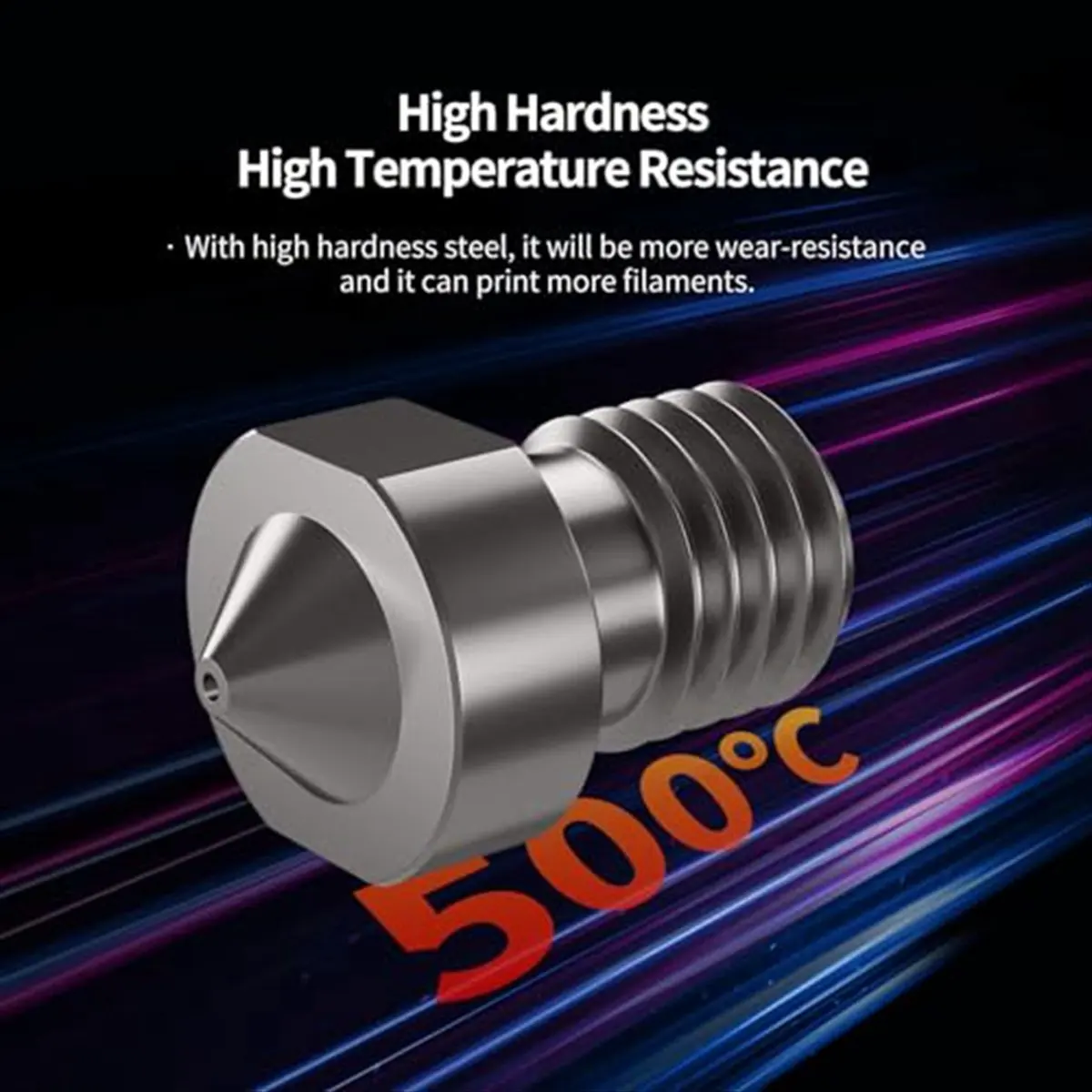 Фото (B63C) Набор из 8 сопел V6 из закаленной стали, сопла для 3D-принтера V6 Hotend Extruder 0.4мм 0.6мм 0.8мм для Anycubic I3 Mega №1