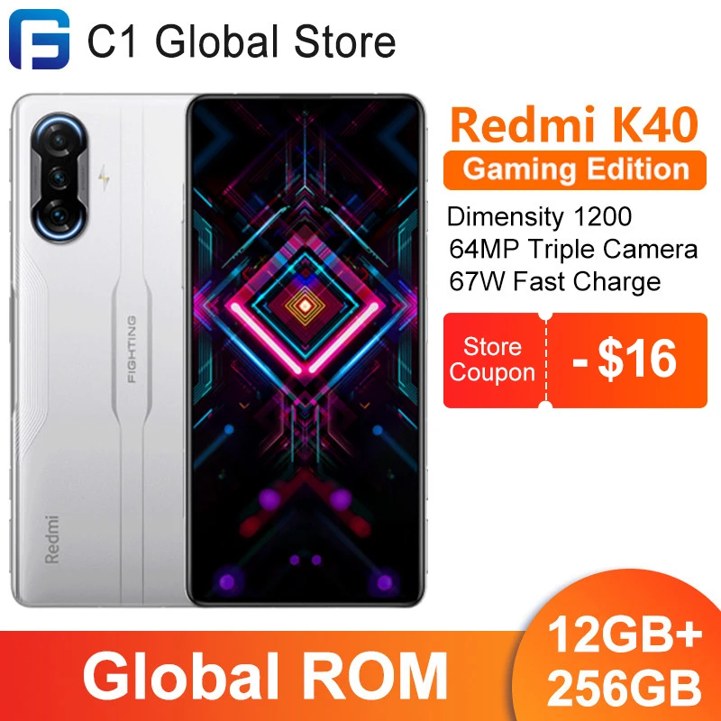 Смартфон Xiaomi Redmi K40 с глобальной прошивкой игровая версия телефон памятью 12 Гб 256