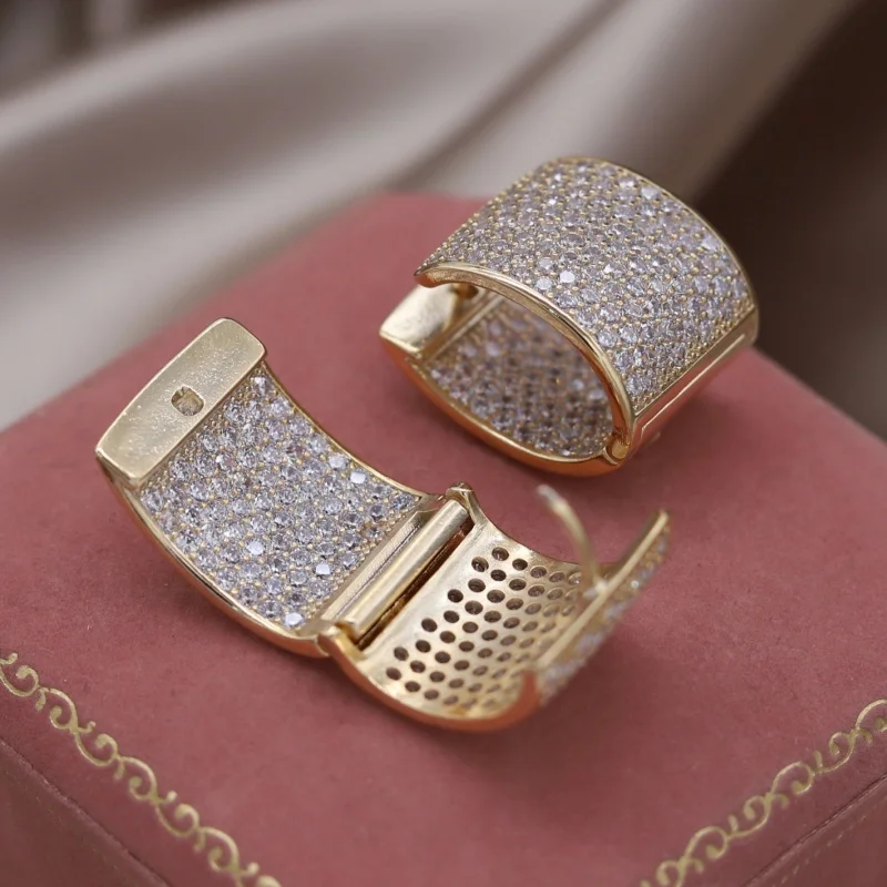 Южнокорейские новые дизайнерские модные ювелирные изделия 14 К Позолоченные