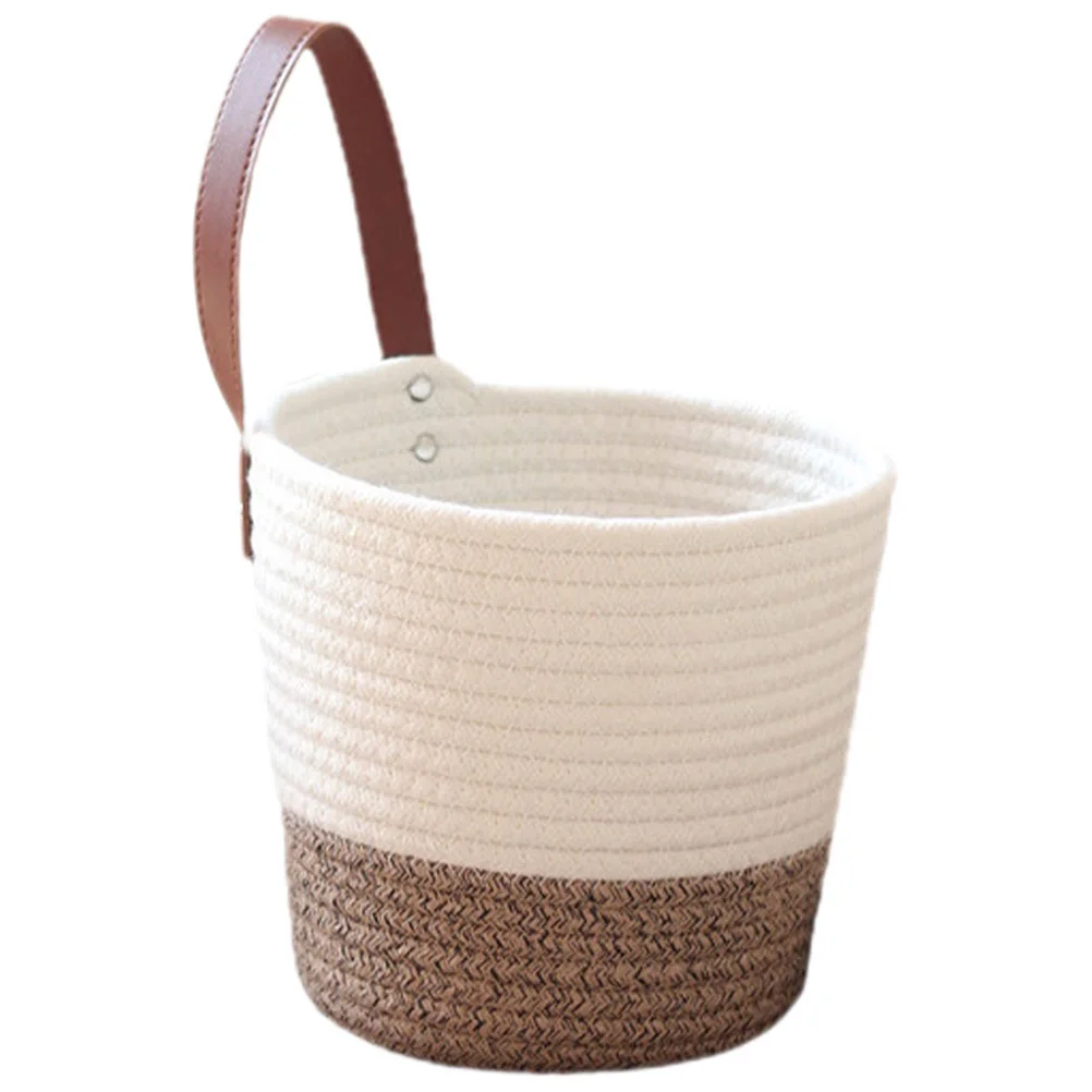 

Closet Organizer Woven Storage Baskets Cotton Rope Hanging Basket Shelf Baskets Wall Basket Decor Storage Bin Weave Basket