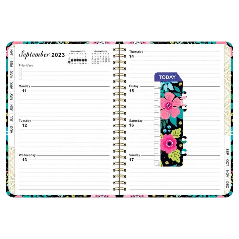 

Одна страница в день планировщик 2023 портативный многофункциональный английский блокнот A5 с модным цветочным дизайном изысканный Еженедел...