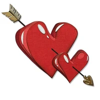 arrow through the heart metal cutting dies for diy scrapbooking album paper cards decorative crafts embossing die cuts