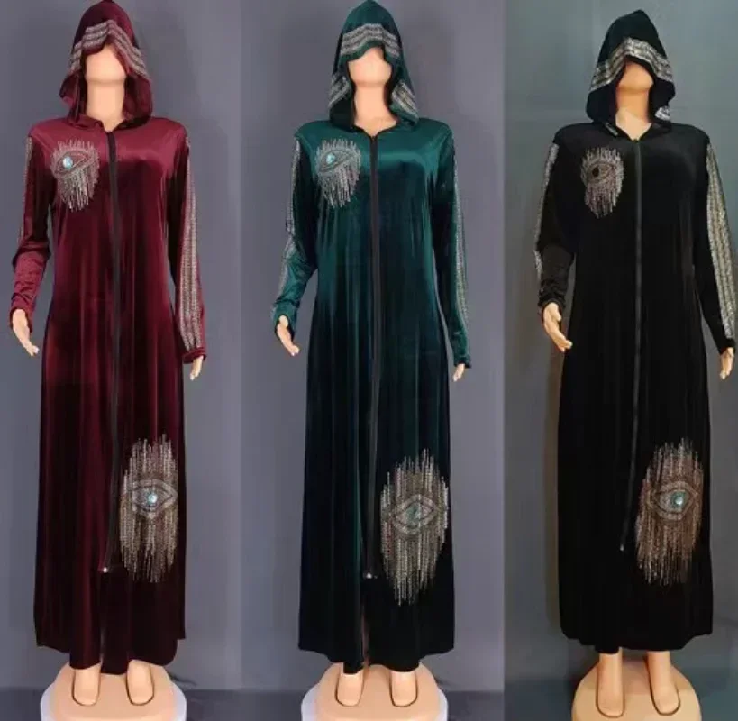 2023 африканские платья для женщин весна-осень женские с длинным рукавом V-образным