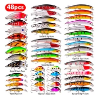 bass fishing lures kit set topwater hard baits minnow crankbait pencil vib swimbait for bass pike fit saltwater and freshwater