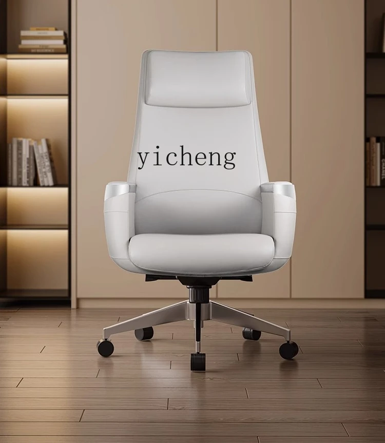 Фото TQQ Office Boss Chair Деловой кожаный компьютерный стул Современный простой конференц-стул №2