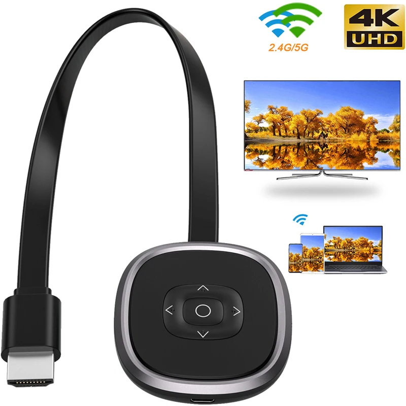 4K HDMI-совместимый ТВ-Стик, беспроводной дисплей, донгл, приемник, экран Mira, 2,4 ГГц/5G DLNA, совместный экран для телефонов на IOS, Android и ТВ