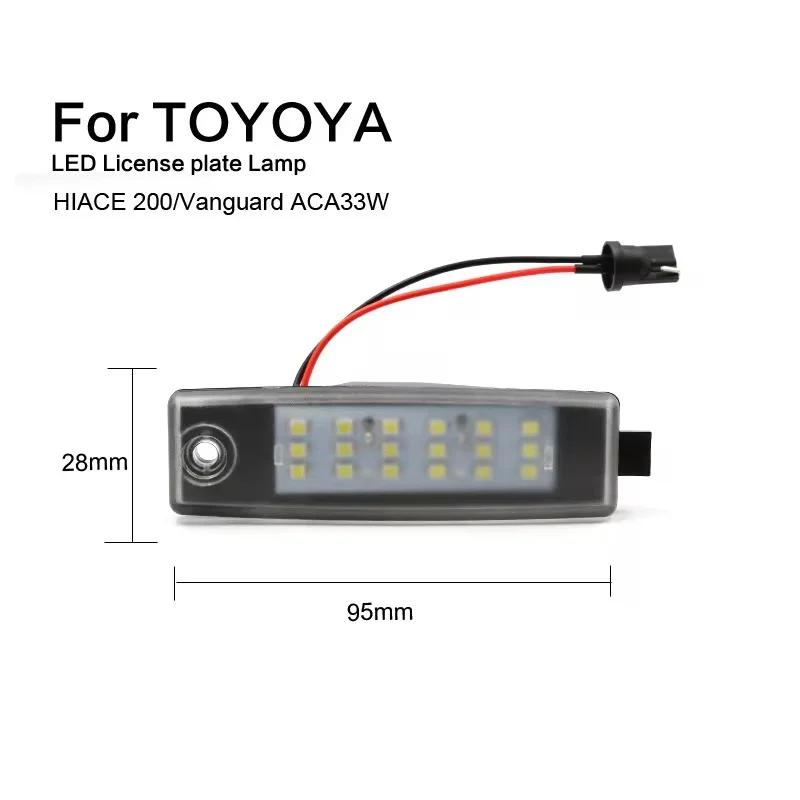 Фото 2 шт. для Toyota Hiace S.B.V Highlander RAV4 Land Cruiser 200 для Lexus RX300, белая светодиодная лампа освещения номерного знака №5