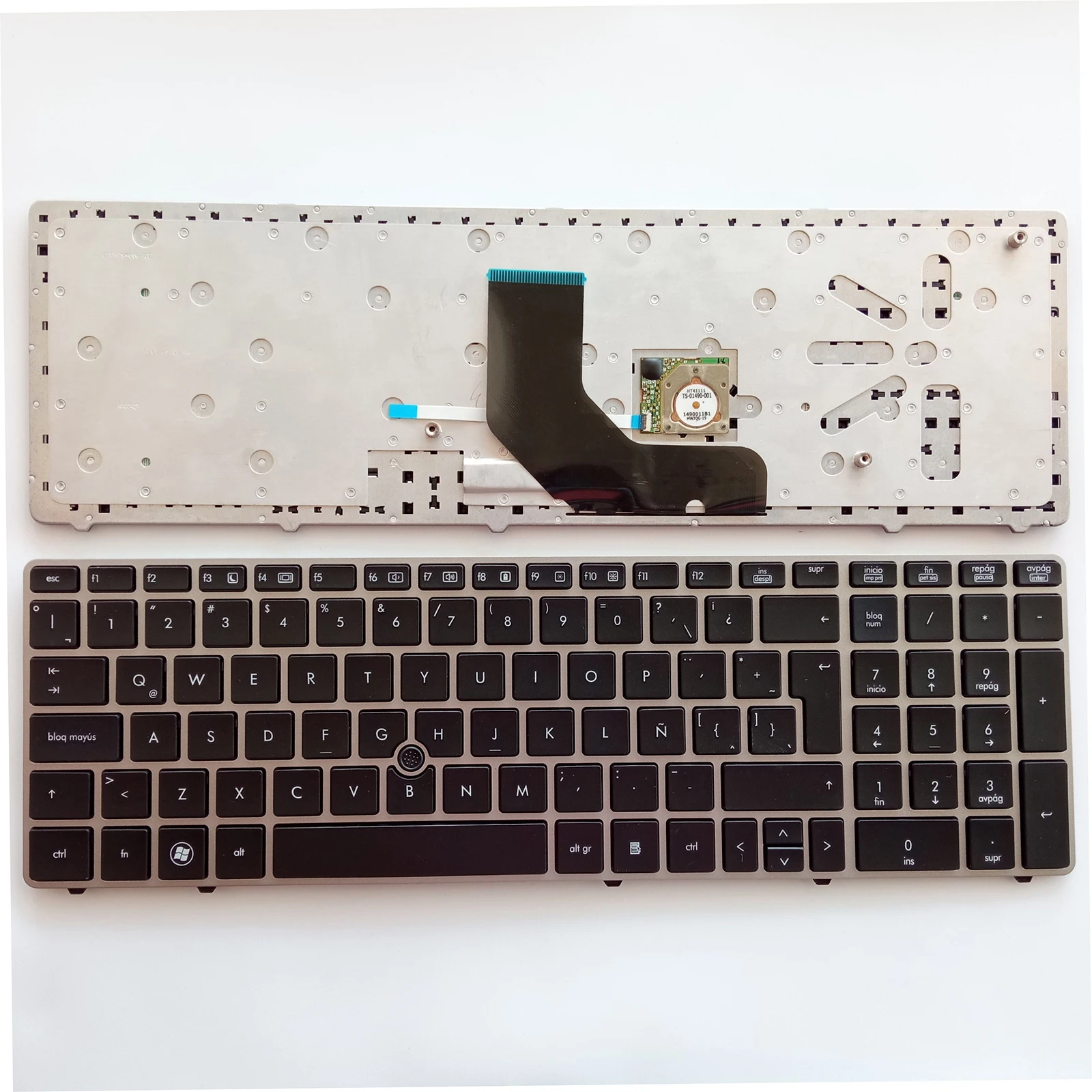 

Распродажа, новая клавиатура для ноутбука Shen Zhen для HP ProBook 6560B/EliteBook 8570P 8560P с серебристой рамкой и черной точкой