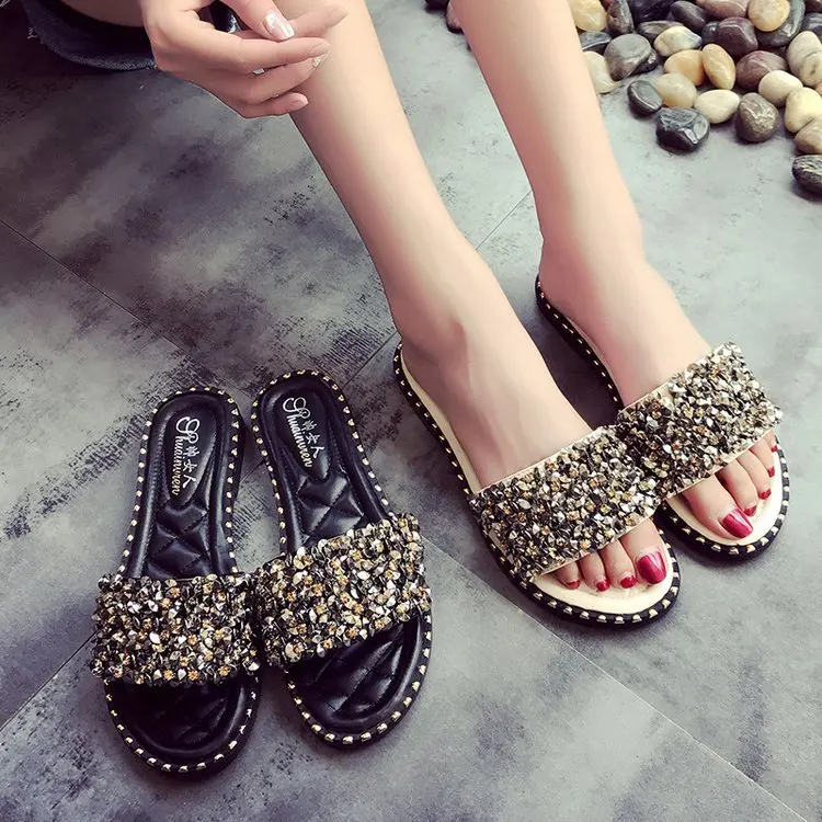 

Сандалии и тапочки женские удобные, повседневные шлепанцы на плоской подошве, для студентов, лето 2023