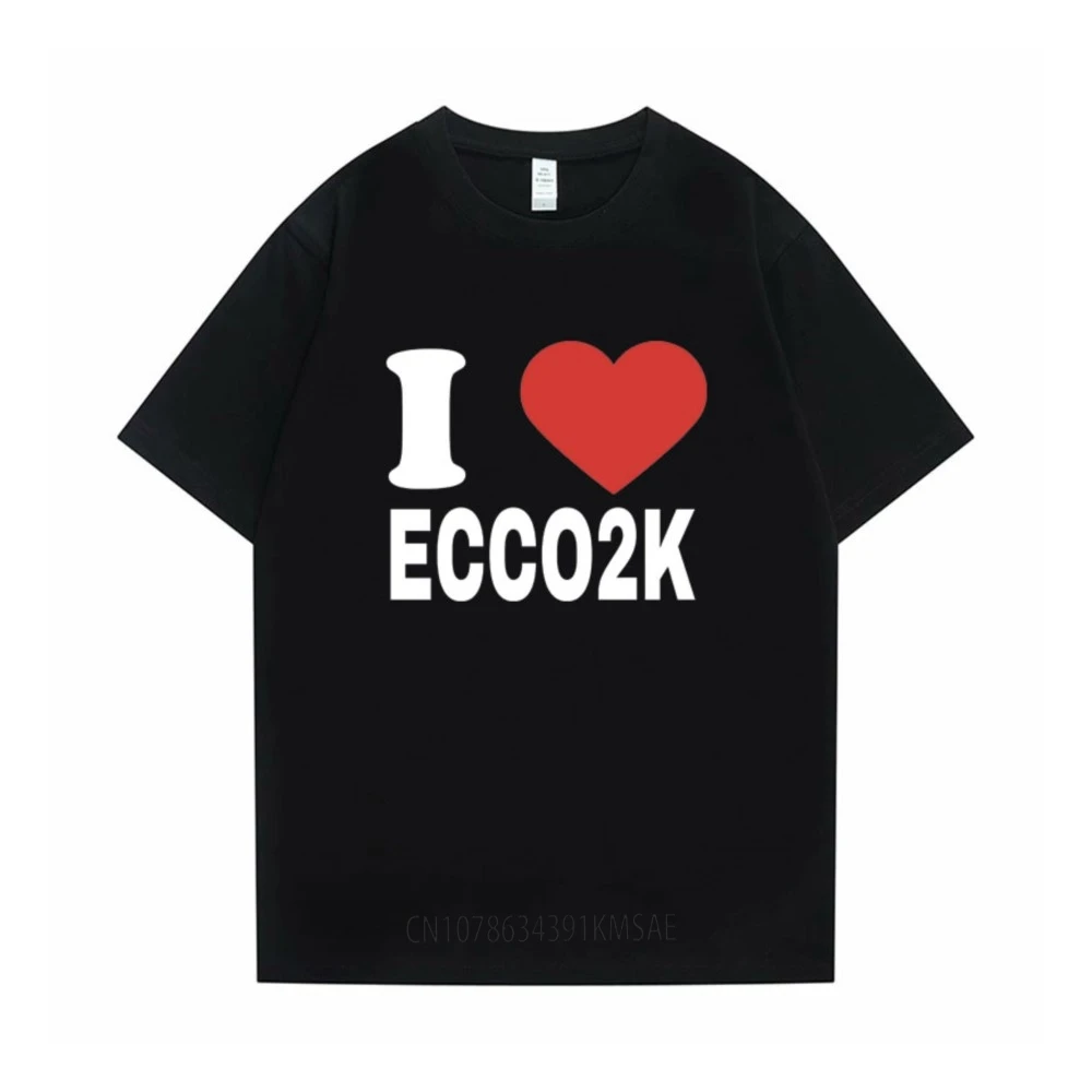 Футболка унисекс в стиле хип-хоп с принтом I Love Ecco2k