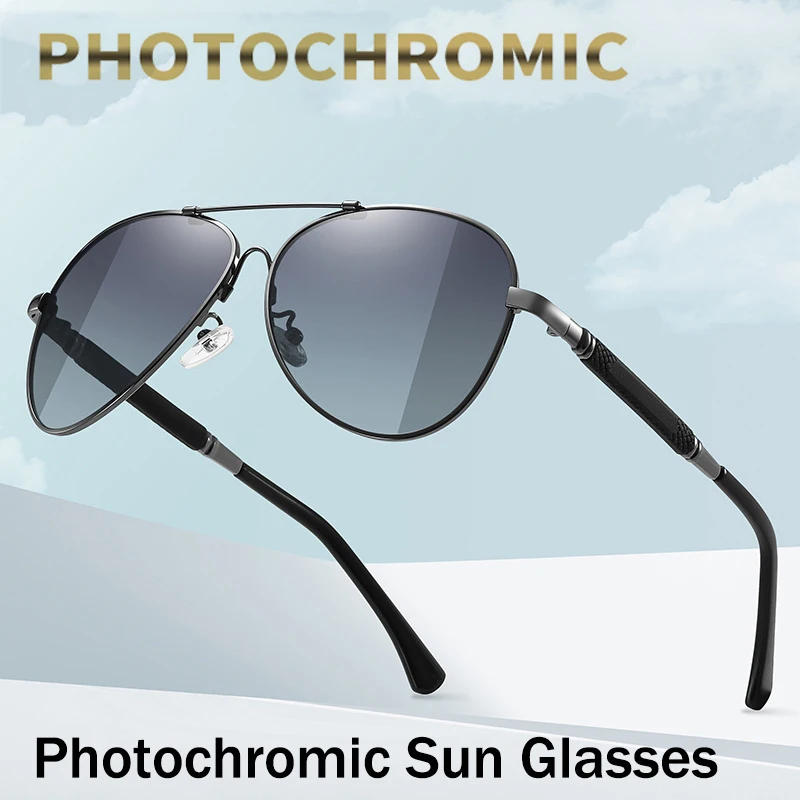 

Smart Photochromic Anti-Blue Ray Polarized Sunglasses Men Chameleon Glasses Day Night Vision Driving Sun Glasses Change Color