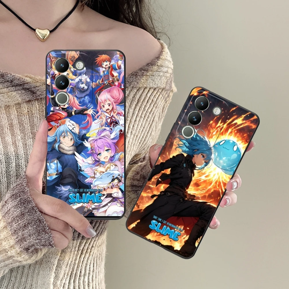 Чехол для мобильного телефона Slime Tensura Rimuru VIVO Y95 Y93 Y31 Y20 V19 V17 V15 Pro X60 NEX черный мягкий