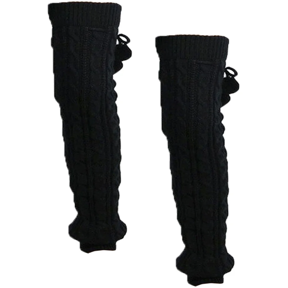 

Leg Warmers Winter Socks Warmth Women Covers Calf Knitted Boot Cover Knitting