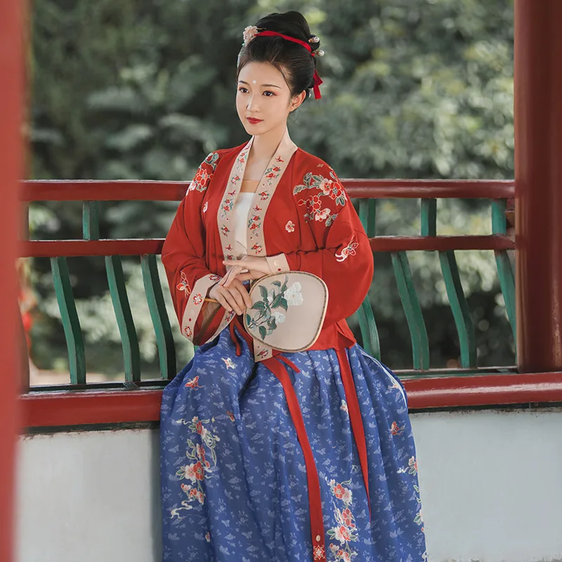 Traditional Chinese Dress Hanfu Dynasty Ancient Princess Dance Costume  Women Embroidery Oriental Tang Dynasty Clothing Set