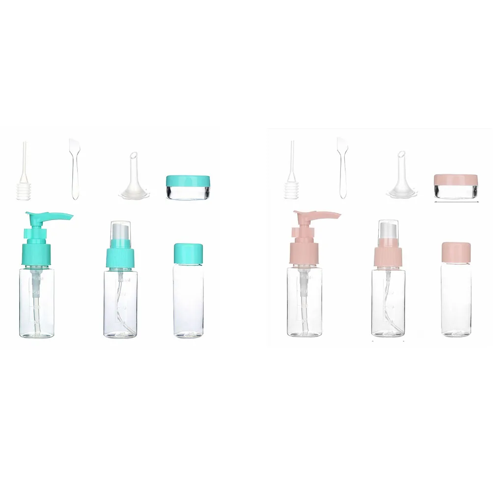 

11Pcs Set Travel Bottles Refillable Portable Empty Cosmetics Dispenser Reusable Washable Skincare Toiletry Makeup