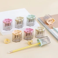 8 pcs cute cartoon double hole pencil sharpener stainless steel blade efficient sharpeners school office stationery supply