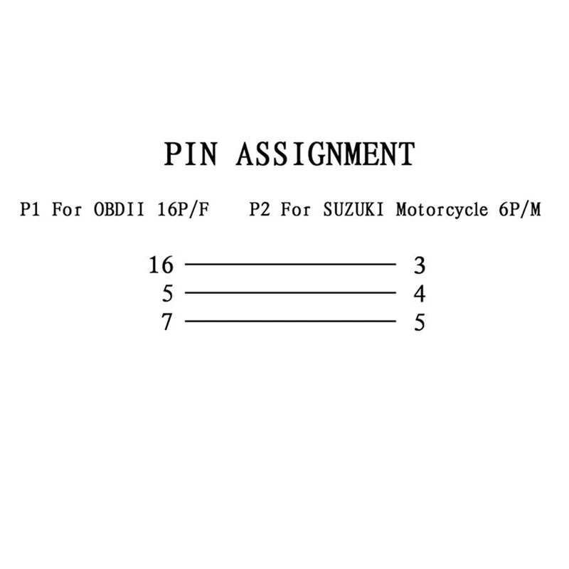 Кабель диагностический OBD 2 шт. для Suzuki 6Pin к OBD2 16-контактный адаптер с Ducati 4Pin