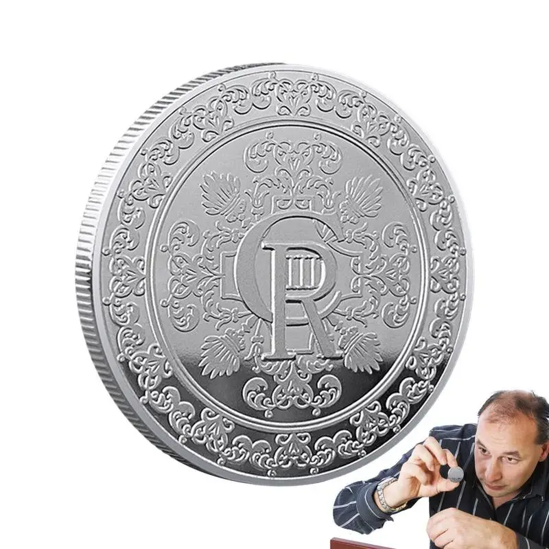 

2023 The King Of England Charles III Silver Gold Plated Commemorative Coin UK Royal Challenge Coins Collection Souvenir Gift