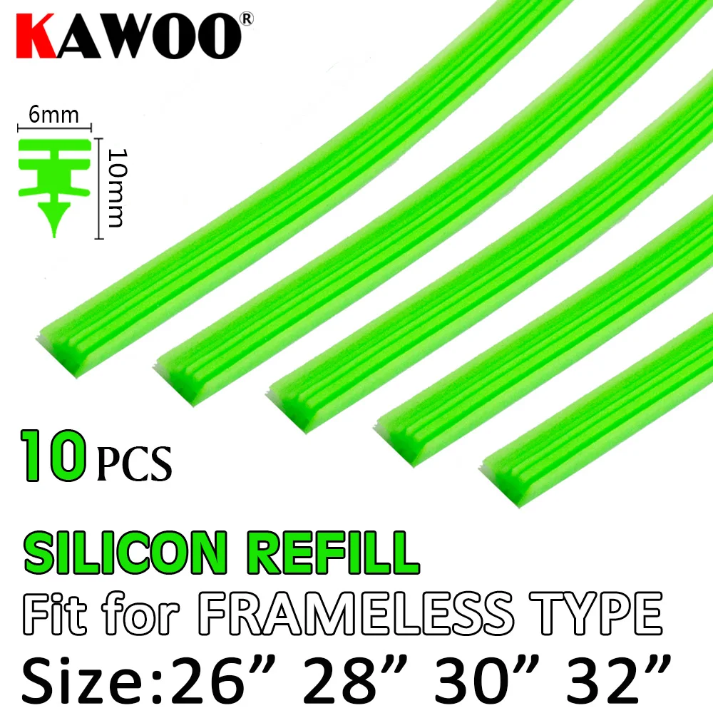 

10 шт. бескаркасные силикагель силиконовые автомобильные щетки стеклоочистителя заправка полосы ветрового стекла 6 мм 26 "28" 30 "32" Лобовое стекло автомобильные аксессуары