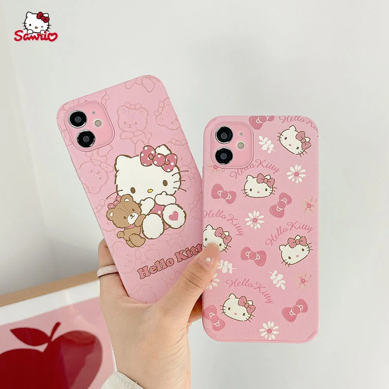 Kawaii Hello Kitty противоударный мягкий чехол для телефона Iphone 12 11 Pro Xs Max Xr X Se 7 8 Plus Чехлы