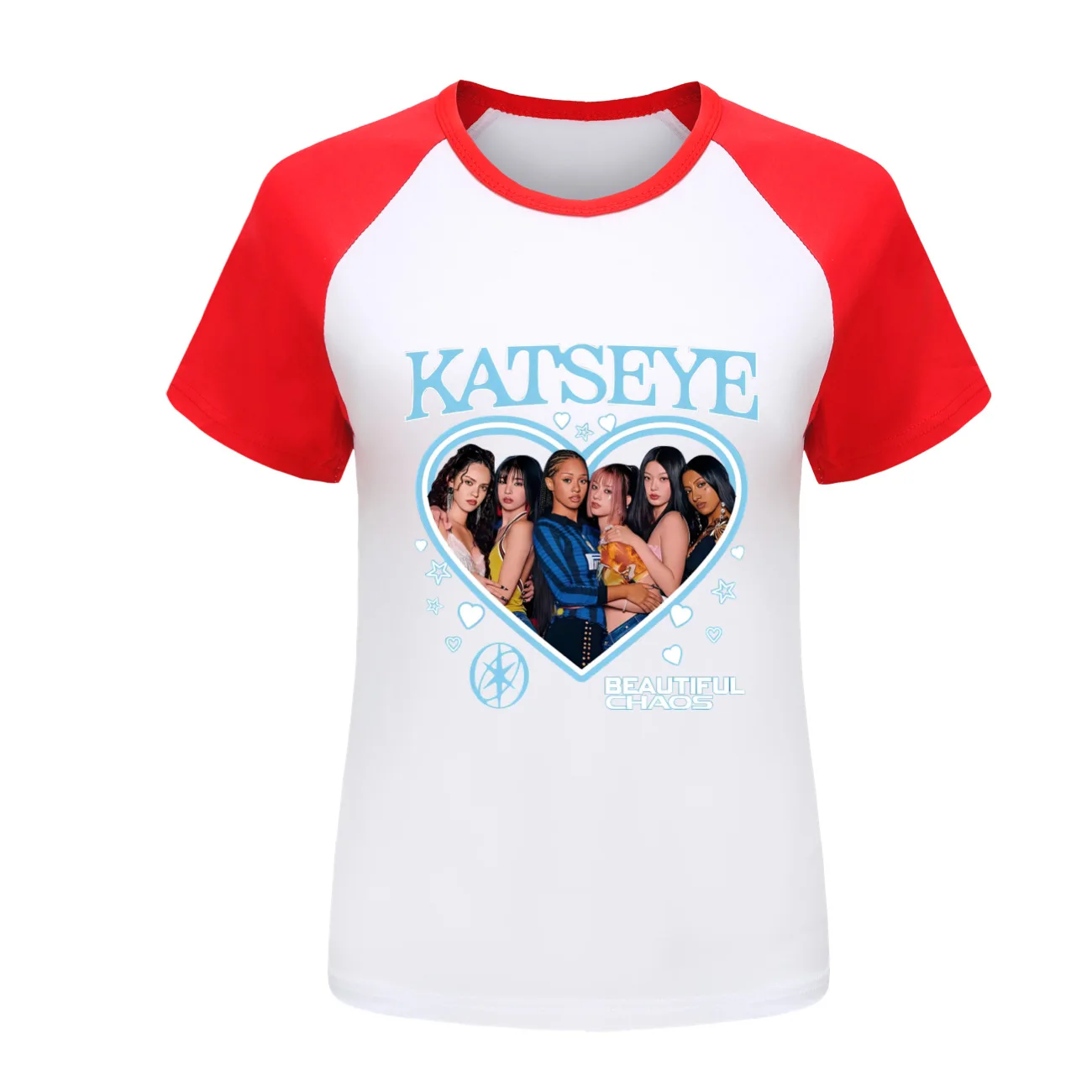 Фото Корейская футболка Katseye для детей, винтажная модная одежда в стиле K-pop, молодежные топы с длинными рукавами для девочек, хлопковые свободные футболки для мальчиков, подарки для фанатов №5