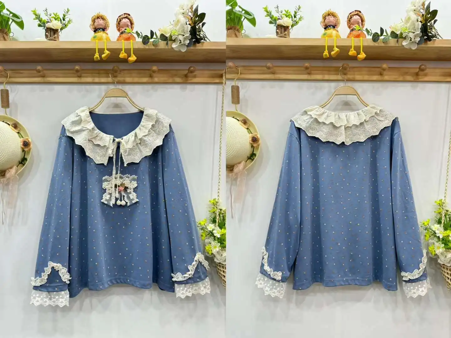 Хлопковая футболка с длинным рукавом Mori Girl