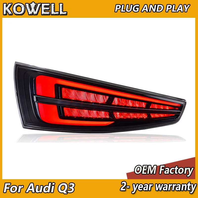 Стайлинг автомобиля для Audi Q3 Задний фонарь 2013-2019 Задние фонари DRL Противотуманные