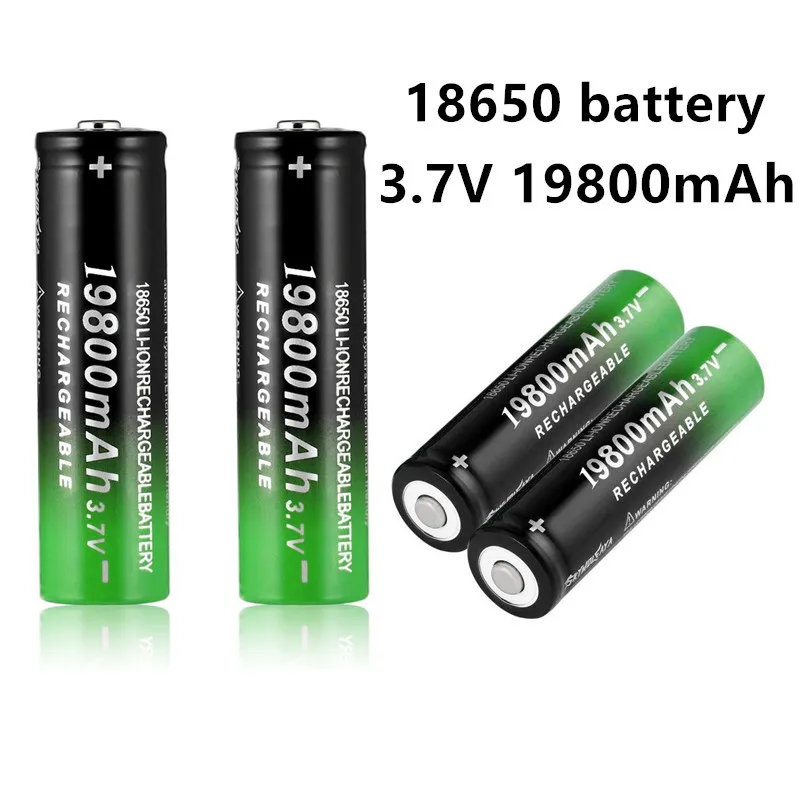 

19800mAh Batteries Li-ion Rechargeables 18650, 3.7V, Capacité Pour Lampe De Poche, Torche, 1 à 10 Pièces