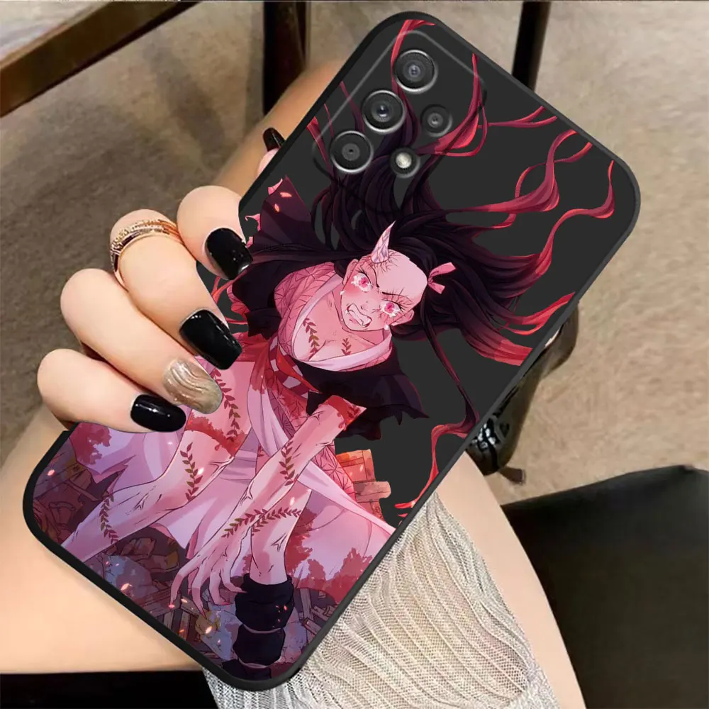 Case For Samsung Galaxy A91 A14 A73 A72 A71 A53 A52 A51 A42 A33 A32 A22 A21S A13 A715F A52S A22S 4G 5G Case Demon Slayer Nezuko